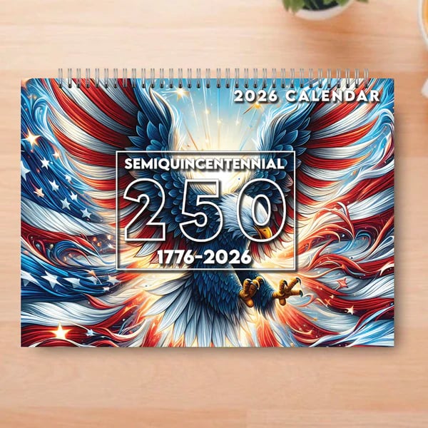 🦅250 Years of America Calendar🎁Celebrate 250th Birthday of USA Gift