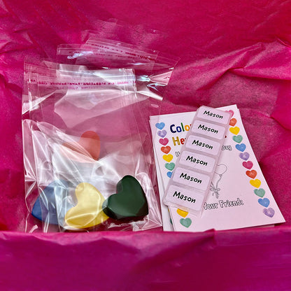 Heart crayon Valentines Cards