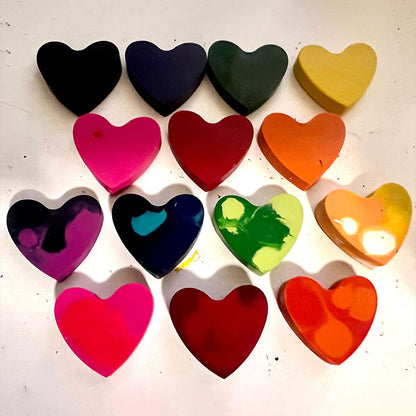 Heart crayon Valentines Cards