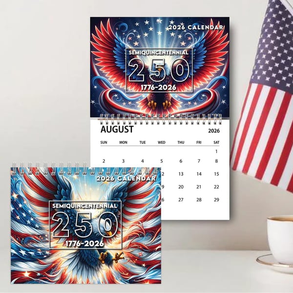 🦅250 Years of America Calendar🎁Celebrate 250th Birthday of USA Gift