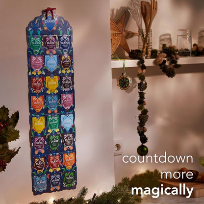 🍵 Organic Tea Lover’s Advent Calendar – 24 Premium Black & Green Tea Blends 🎄