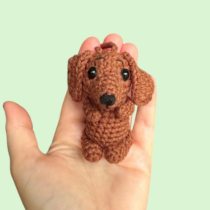Crochet Dachshund Car Accessory