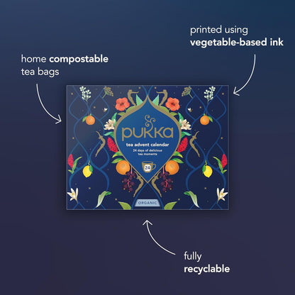 🍵 Organic Tea Lover’s Advent Calendar – 24 Premium Black & Green Tea Blends 🎄