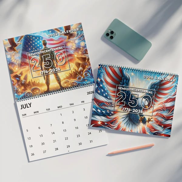 🦅250 Years of America Calendar🎁Celebrate 250th Birthday of USA Gift