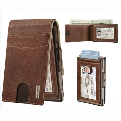 🔥40% OFF Today – Men’s Minimalist Pop-Up Wallet, RFID Blocking Aluminum Slim Bifold.